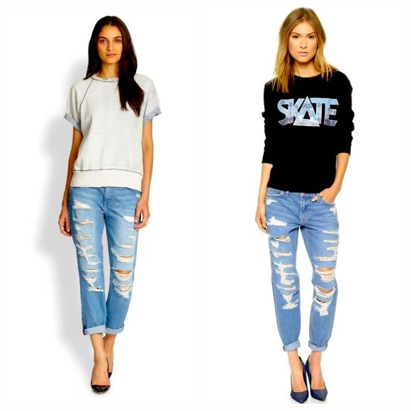 Current Elliott NWT the fling straight jeans 28 distressed - Picture 1 of 14